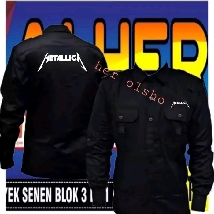 kemeja Metallica baju Metallica seragam Metallica kemeja metal baju metal kemeja anak metal baju ana