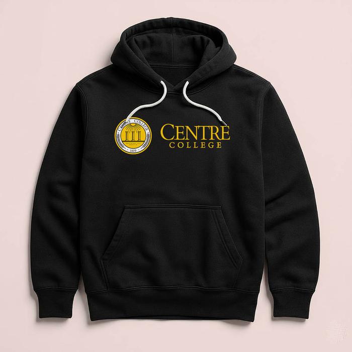 Hoodie CENTRE College Danville Kentucky Premium Fleece Cloth Sweater Jacket Hood Black Hitam