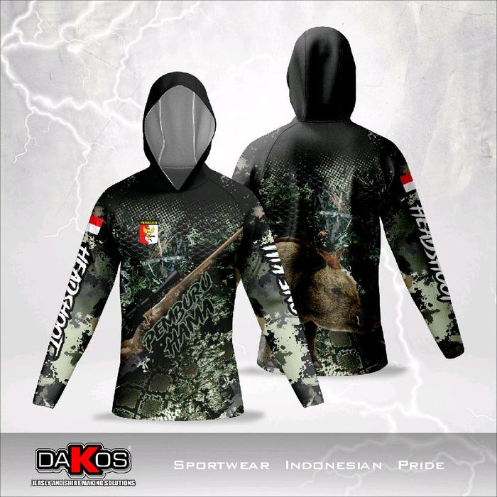 Jersey PEMBURU HAMA tangan panjang fullprint//Jersey berburu//kaos berburu//pakaian pria berburu ham