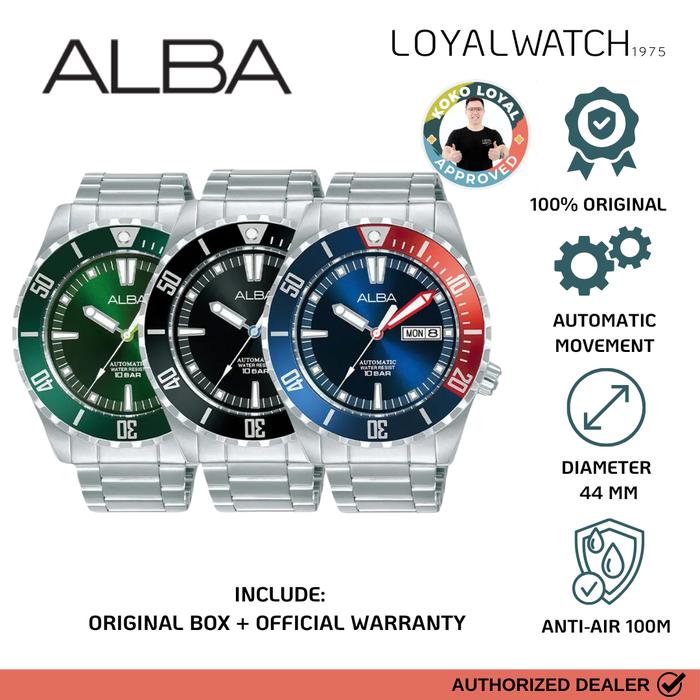 Jam Tangan Alba Mechanical Pria AL4695 AL4699 AL4701 Stainless Steel Original Garansi Resmi
