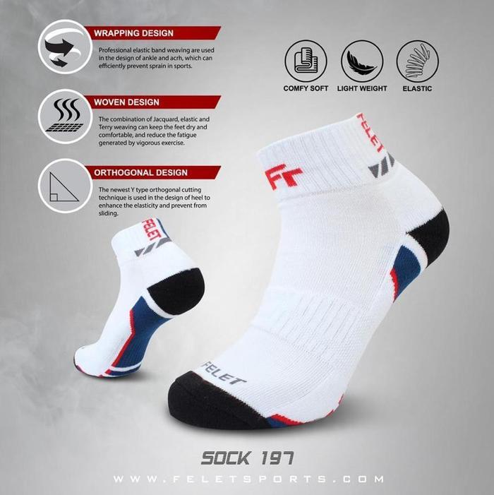 Kaos Kaki Badminton Pria / Wanita Felet kaos kaki Olahraga sock 197