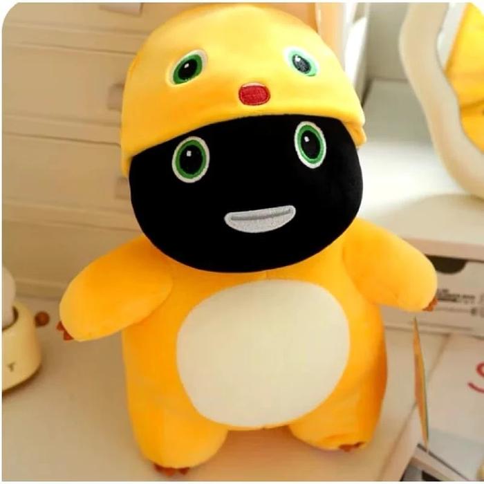 MAINAN BONEKA NAILONG BLACK HEAD NAILONG KEPALA HITAM BONEKA DINO LUCU