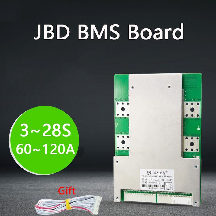 JBD BMS Board with Balance Lamp 3S-28S Lifepo4 Battery Balance BMS