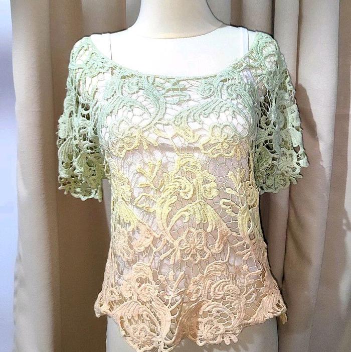 Novel Mice Atasan Knit Top Wanita Baju Rajut Rainbow