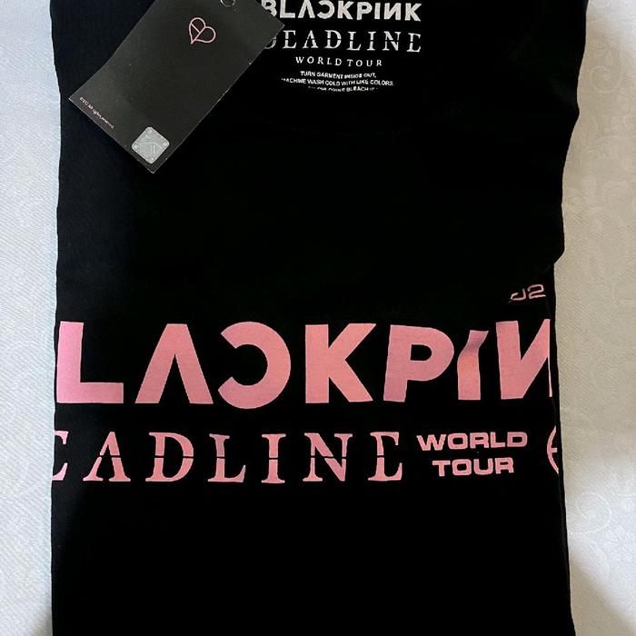 Officiall Merchandise, T Shirt Black Pink Deadline World Tour, YG Entertainment