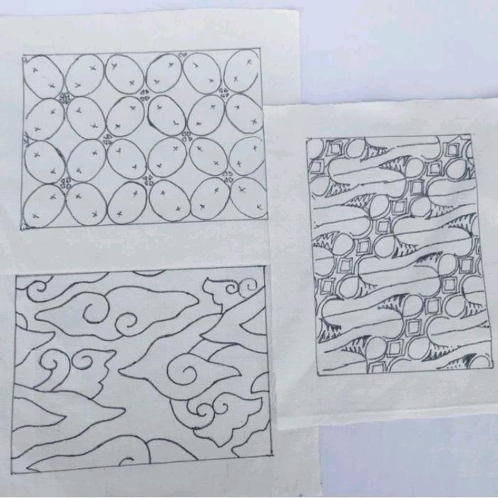 Pola Batik Melukis Kain dari kain kanvas