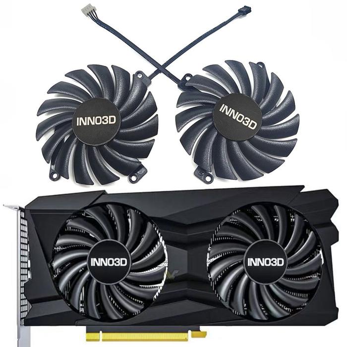 NEW 85MM 4PIN 0.35A CF-12915S RTX 3050、3060Ti TWIN X2 GPU Fan，For INNO3D RTX 3060 TI、3060、3050 TWIN 