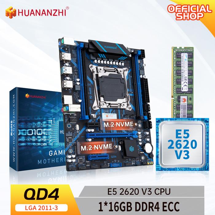 HUANANZHI X99 QD4 LGA 2011-3 XEON X99 Motherboard with Intel XEON E5