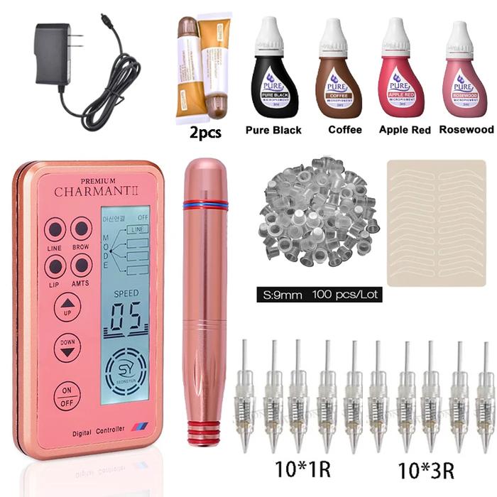 Dermografo Professional Tattoo Machine Set Rotary Tattoo Pen Kit with