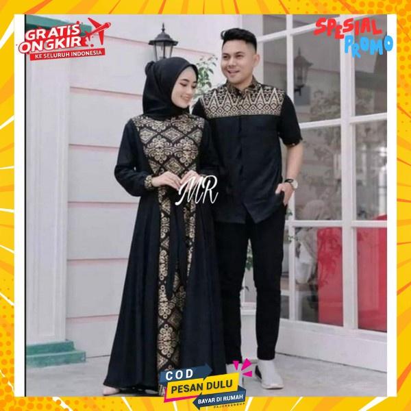 Baju Gamis Kapelan Muslim Terbaru Pakaian Set Suami Istri Bju Pasangan Cwo Cwe Cauple Keluarga Lebar