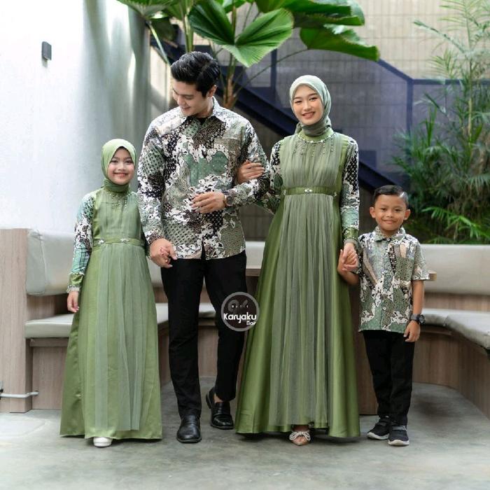 couple keluarga/couple batik keluarga/sarimbit keluarga Gamis Gamis