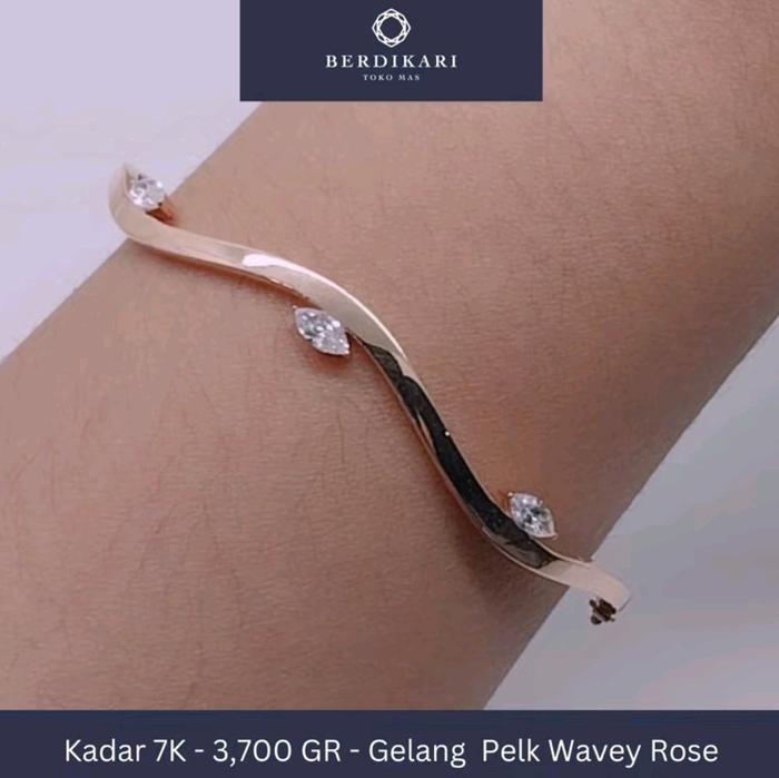 gelang bangle model gelombang 7k