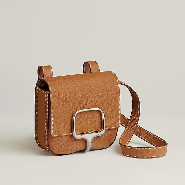 Tas Premium Wanita,Tas messenger,HERMES,Hermes Della Cavalleria II Mini Shoulder Bag,obrown