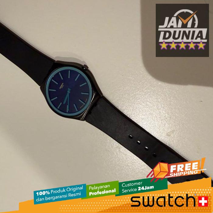 JAM TANGAN UNISEX SWATCH ORIGINAL KARET BLACK SWATCH SS07B111 SWATCH SS07B 111 JAM WANITA JAM PRIA N