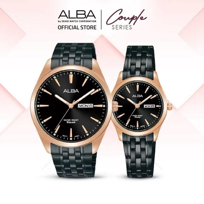 ALBA COUPLE AJ6176X1 AN8072X1 AJ6176 AN8027 WATCH Jam Tangan Pasangan ORIGINAL GARANSI