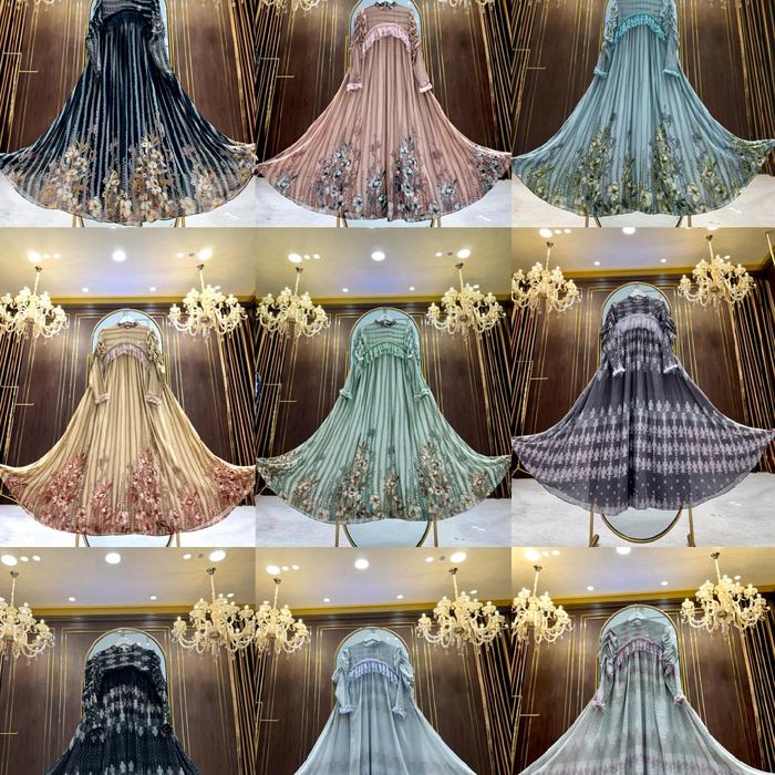 Shellasaukia Gamis Rempel Dada Original Premium  Wanita Dewasa syari  Mewah Panjang Terbaru