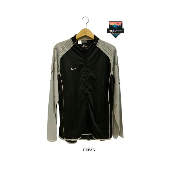 Jaket Hoodie Zipper Nike Original - Abu Tua Hitam Dark Grey