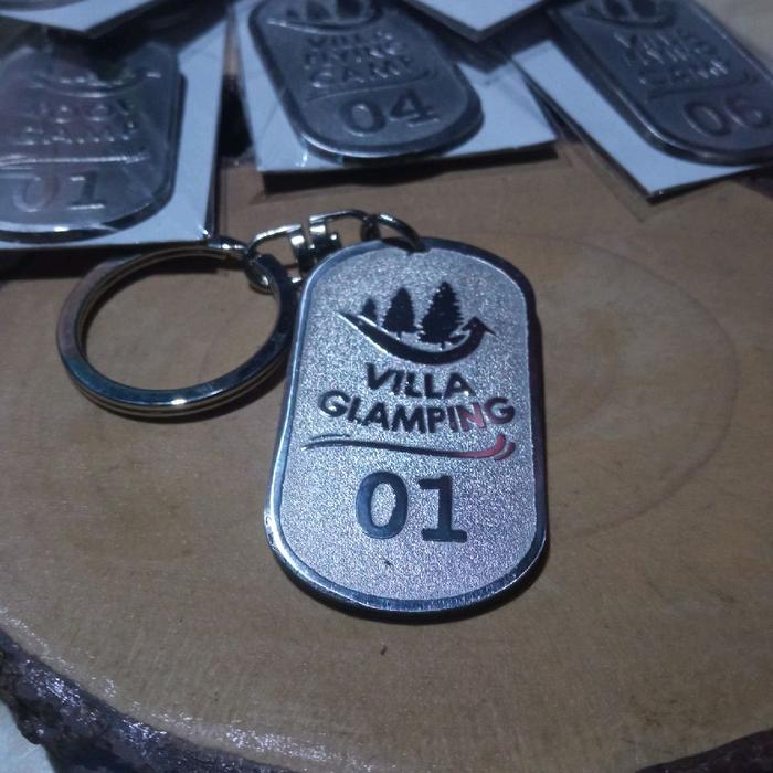 kalung dogtag militer custom nama dan logo