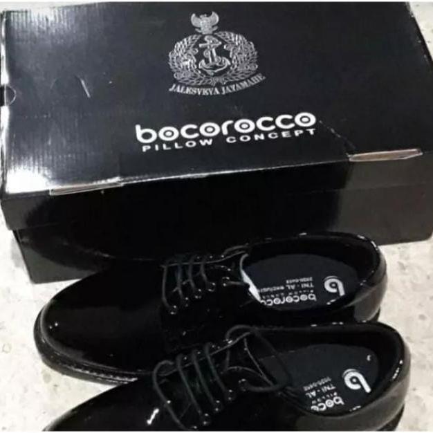 Sepatu PDH Bocorocco Hitam Pria Jatah TNI AL & AD