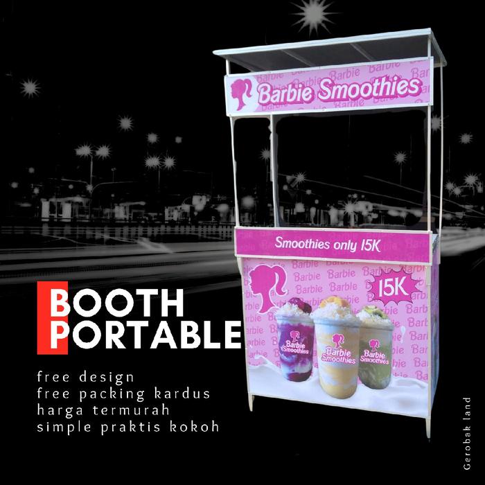 BOOTH PORTABLE GEROBAK LIPAT CUSTOM 100x50