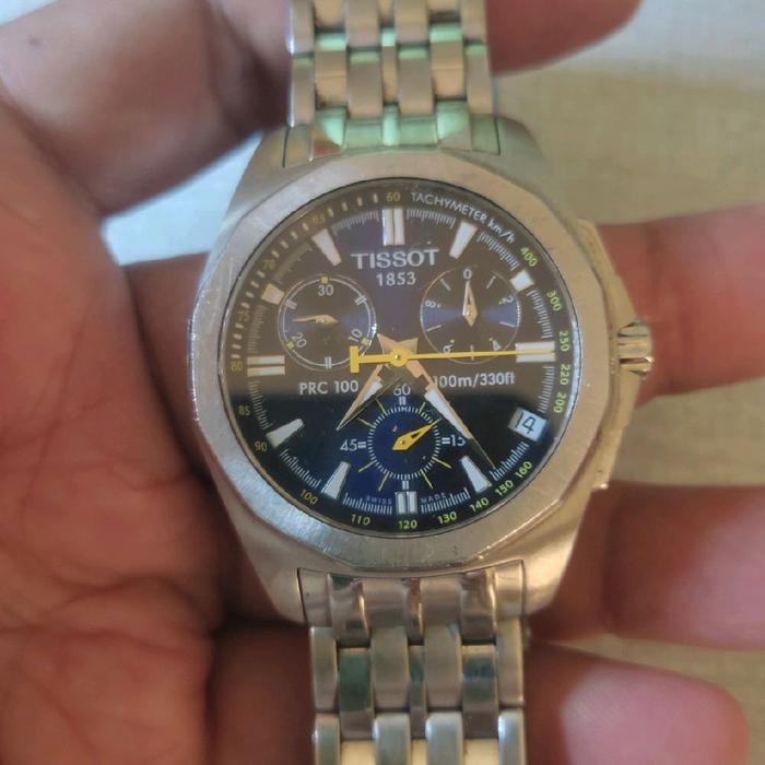 Tissot Koleksi Pribadi Jam Tangan Tissot 1853 PRC 100 Original Fungsional Normal Cocok Untuk Penggun