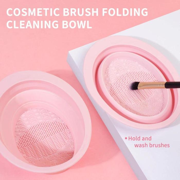 WM Mangkok Silikon Pembersih Kuas Kosmetik Makeup Brush Cleaner Multifungsi