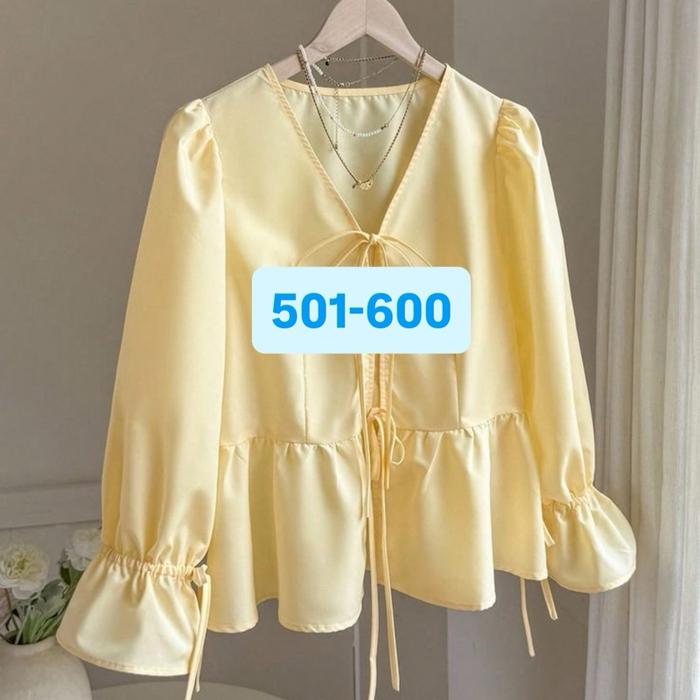 Atasan 501-600 Blouse Kemeja Katun Sifon Terbaru LD 80-Freeze Size Fit