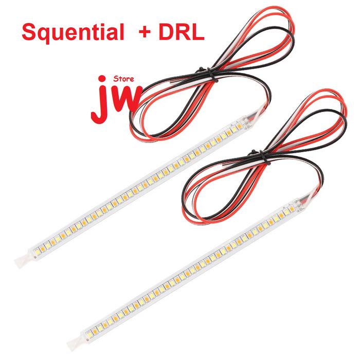 SEPASANG RUNNING SEQUENTIAL LED SPION SEIN + DRL UNIVERSAL DIY MODUL