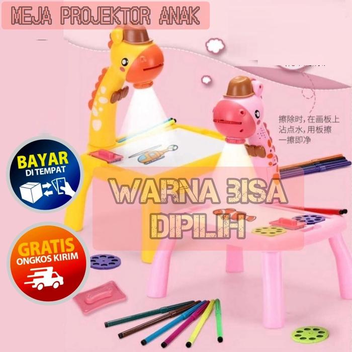 MEJA EDUKASI ANAK PROJECTOR PAINTING - PAINTING LEARNING - MEJA Belajar Gambar LUKISAN Anak - BHTC