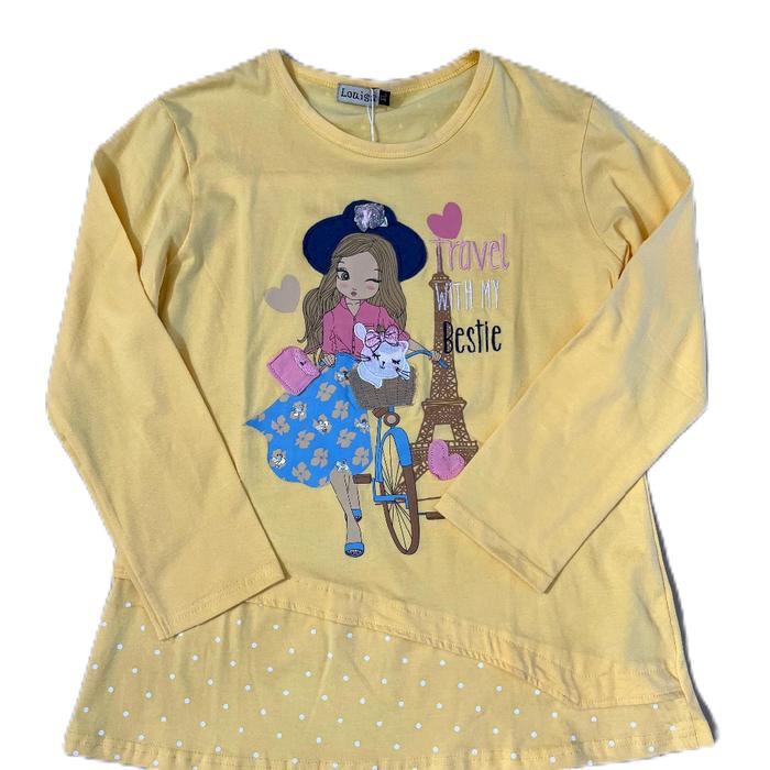 Kaos Louisa Lengan Panjang Anak Perempuan