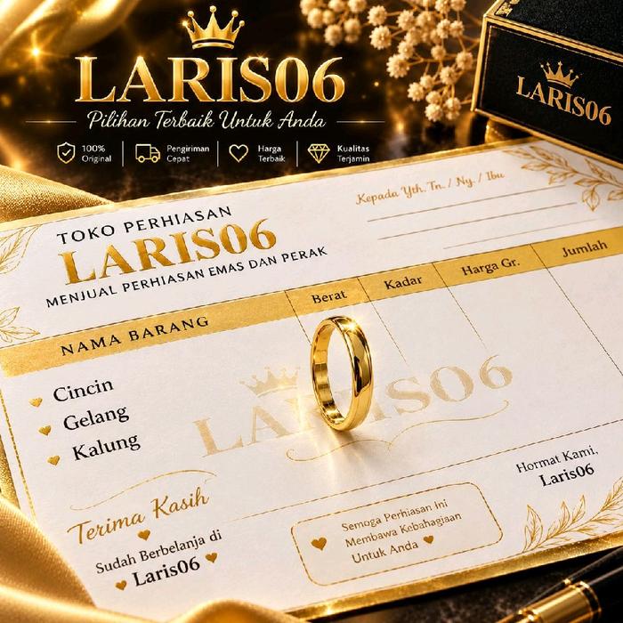Cincin polos berlapis emas muda wanita & pria elgan mewah sudah dapat surat