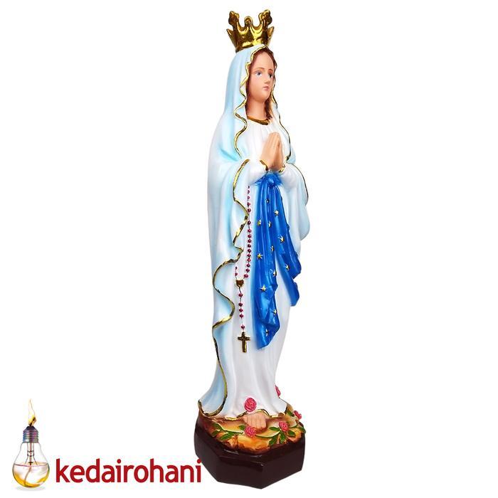 TERLARIS Patung Rohani Bunda Maria Lourdes Laurdes Mahkota Devosi Rosario 40cm READY