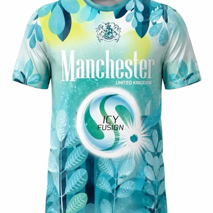 KAOS PRIA FANS MANCHESTER ICE FUSION Jersey Sepak Bola Eksklusif Untuk Pencinta Manchester
