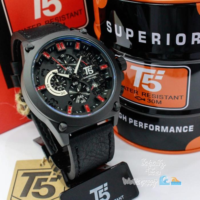 TERLARIS Jam Tangan Cowok T5 H3479G H3479 3479 Analog Chrono dan Tanggal Aktif Original Waterproof