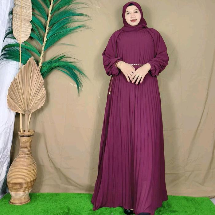 Gamis  Wanita Dewasa Frilla Collegtion Premium Plisket