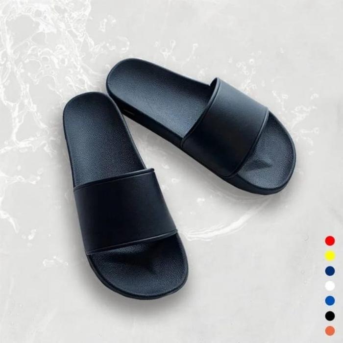 Starnine Stsn002 Hitam Polos-Sandal Slop/Sandal Slide/Sandal Pria