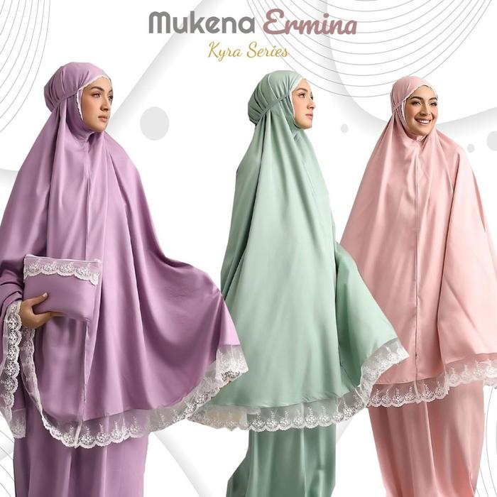 Mukena Kyra Series Traveling Dewasa Katun Renda