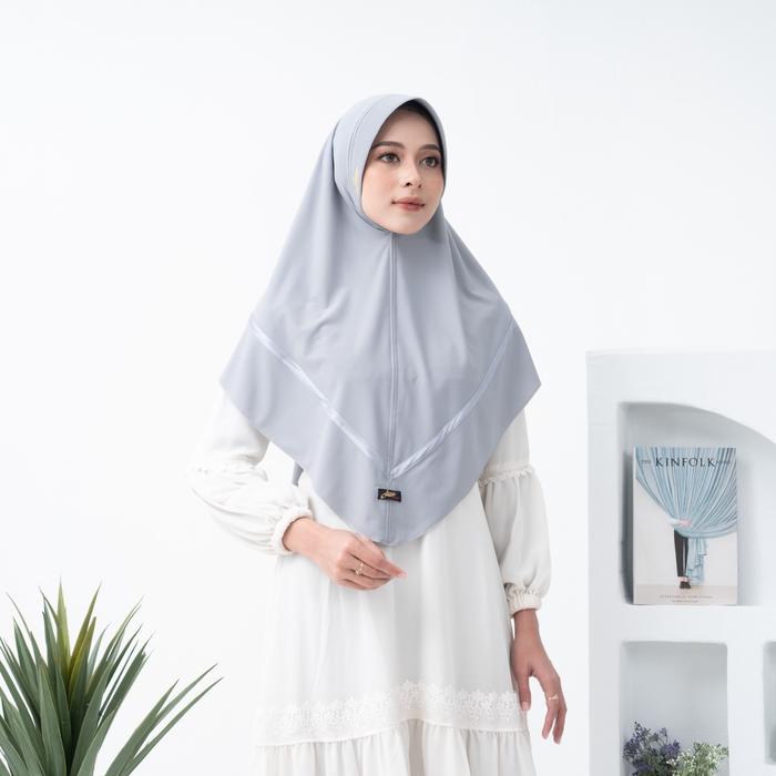 Kerudung JUMA Polos List Pita Size Dewasa Hijab Instan Jersey Premium Jilbab Wanita Muslimah Harian