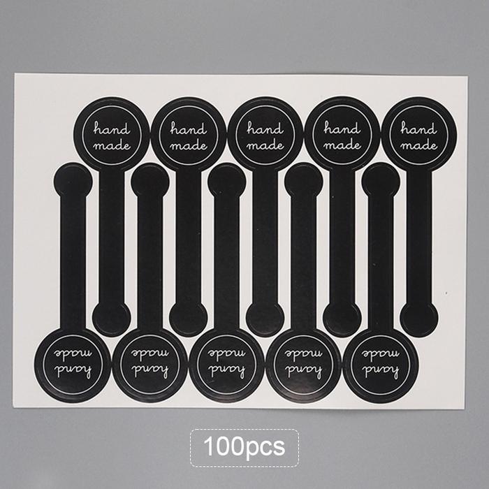 Stiker strip panjang stiker bulat stiker penyegelan kotak kue kue stiker penyegelan stiker dekoratif