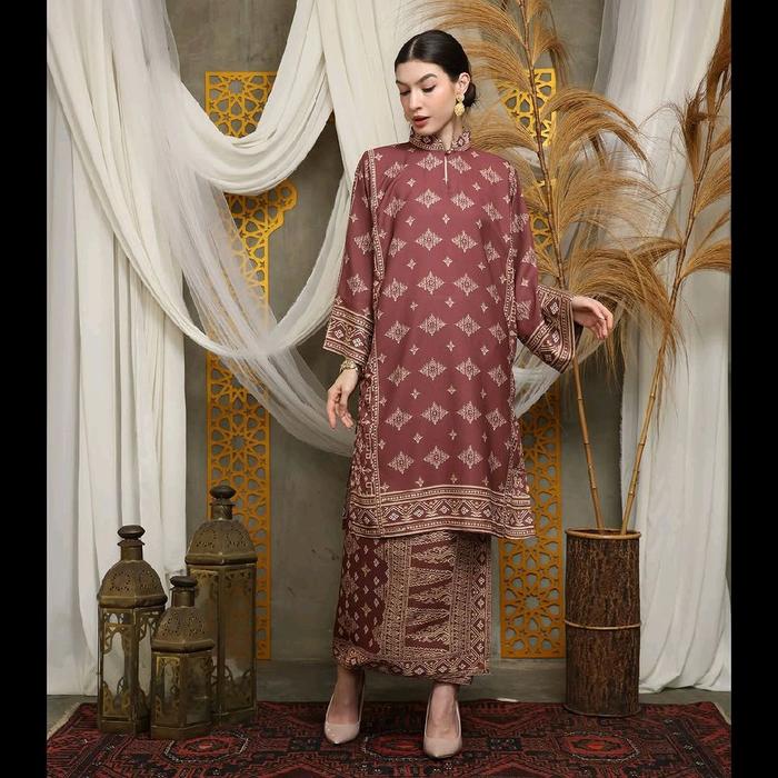 Kebaya Teracota | Kebaya Merah Bata | Long Tunik | Tunik Teracota | Kebaya Modern | Kebaya Wisuda | 