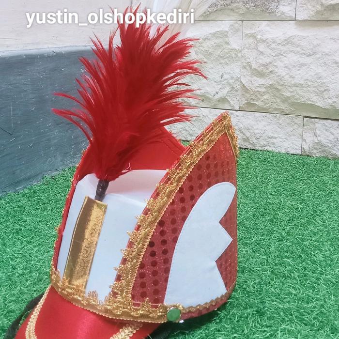 Aksesoris topi mayoret/ hiasan bulu mayoret