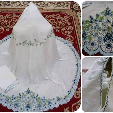 premium Mukena Bordir Nuraini/Mukena Bordir Tempel/Mukena Zakat