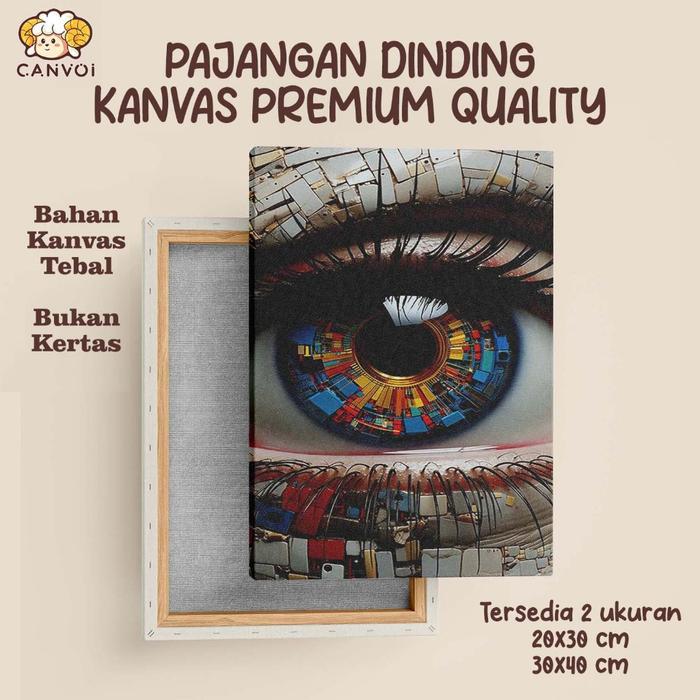 PAJANGAN DINDING | LUKISAN DINDING | DEKORASI DINDING | HIASAN DINDING BAHAN KANVAS PREMIUM UKURAN 2