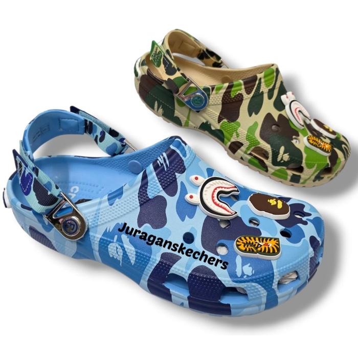 CROCS X BAPE/Sandal CROCS X BAPE/Sandal Pria/CROCS Pria (CROCS CLASSIC X BAPE) PROMO DISKON