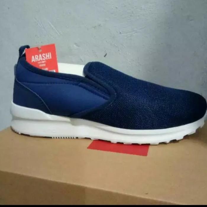 TERBARU Sepatu Piero Arashi Navy/Black SlipOn/Slop Casual ORIGINAL tali sepatu praktis | tali sepatu