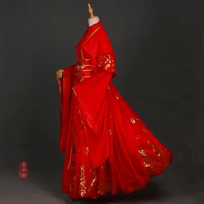 Gaun Pernikahan Anime Tian Guan Ci Fu Xie Lian Kostum Cosplay Hanfu