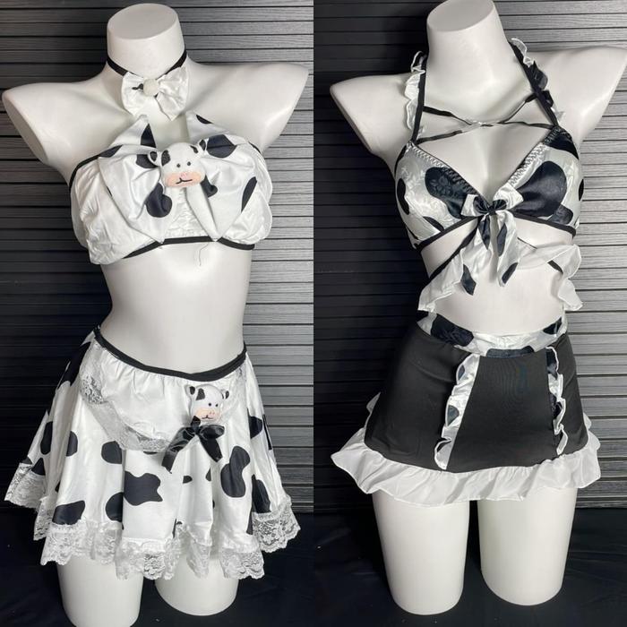 NEW Lingerie Cosplay Wanita Dewasa Setelan / Baju Kostum Sapi Spandeks 525