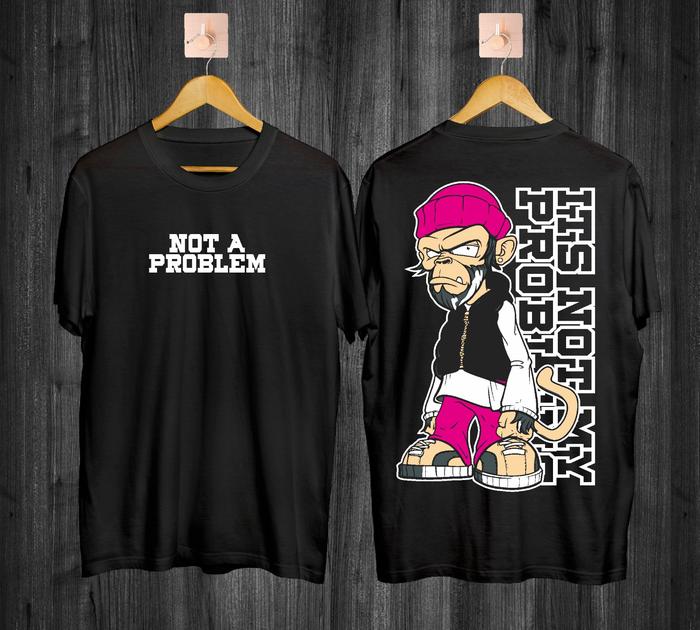 Kaos Distro PROBLEM HITAM Lengan Pendek Terbaru/ Kaos Streetwear / Baju Distro Pria Atasan