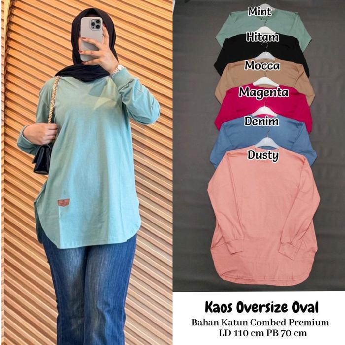 Kaos Oversize Oval / Katun Combed / Kaos Oval