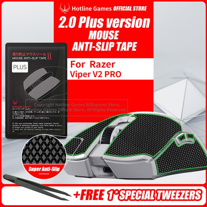 1 Pack Hotline Games 2.0 Plus Mouse Grip Tape for Razer Viper V2 Pro